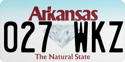 AR license plate 027WKZ