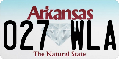 AR license plate 027WLA