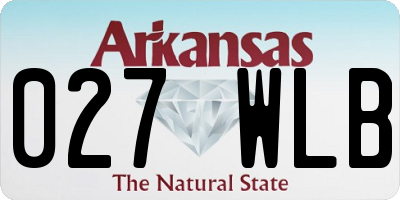 AR license plate 027WLB