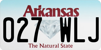 AR license plate 027WLJ