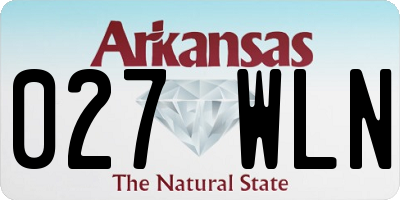 AR license plate 027WLN