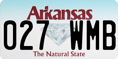 AR license plate 027WMB