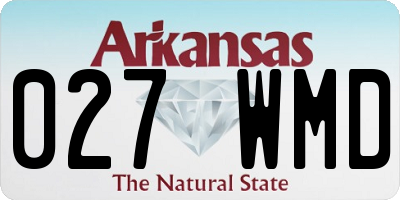 AR license plate 027WMD