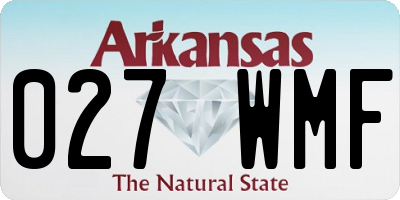 AR license plate 027WMF