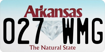 AR license plate 027WMG