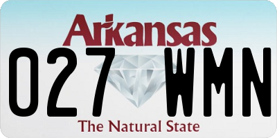 AR license plate 027WMN
