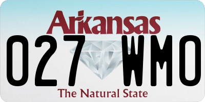 AR license plate 027WMO
