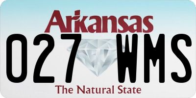 AR license plate 027WMS