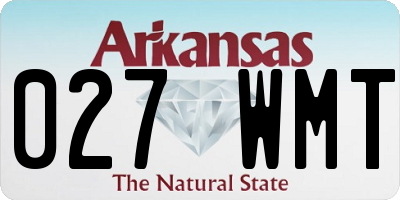 AR license plate 027WMT