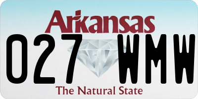 AR license plate 027WMW