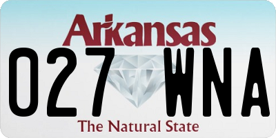 AR license plate 027WNA