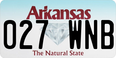 AR license plate 027WNB