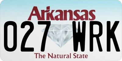AR license plate 027WRK