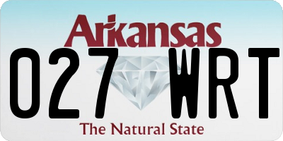 AR license plate 027WRT