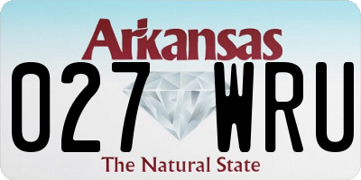 AR license plate 027WRU