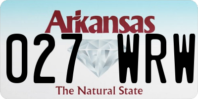 AR license plate 027WRW