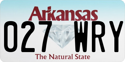 AR license plate 027WRY