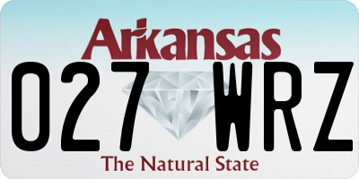 AR license plate 027WRZ