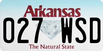 AR license plate 027WSD
