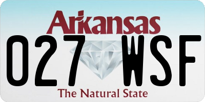 AR license plate 027WSF