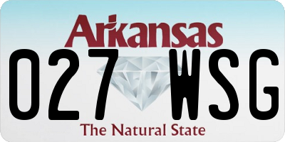 AR license plate 027WSG