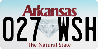 AR license plate 027WSH