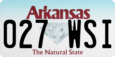 AR license plate 027WSI