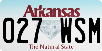 AR license plate 027WSM