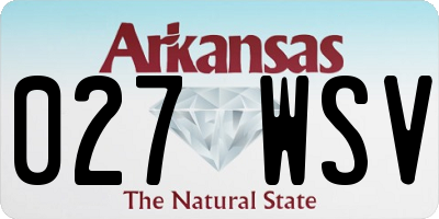 AR license plate 027WSV