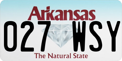 AR license plate 027WSY