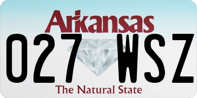 AR license plate 027WSZ