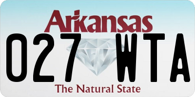 AR license plate 027WTA