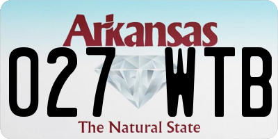 AR license plate 027WTB