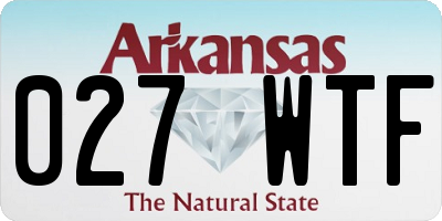 AR license plate 027WTF