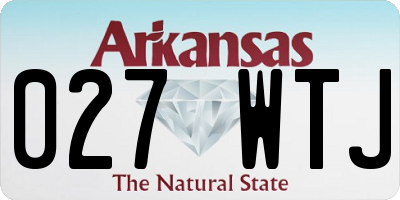 AR license plate 027WTJ