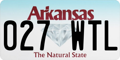 AR license plate 027WTL