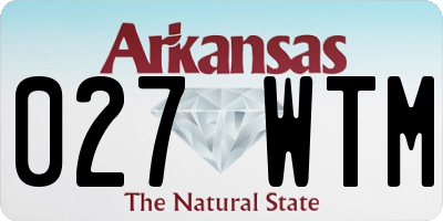 AR license plate 027WTM