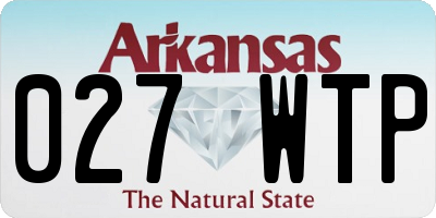 AR license plate 027WTP