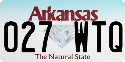 AR license plate 027WTQ