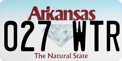 AR license plate 027WTR