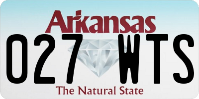 AR license plate 027WTS