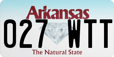 AR license plate 027WTT