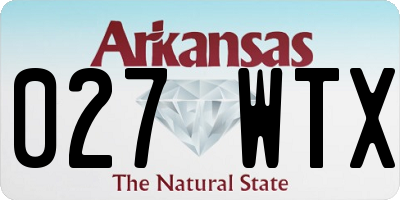 AR license plate 027WTX