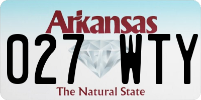 AR license plate 027WTY