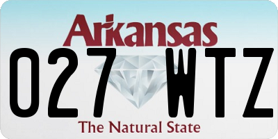 AR license plate 027WTZ