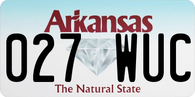 AR license plate 027WUC