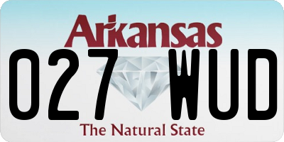 AR license plate 027WUD