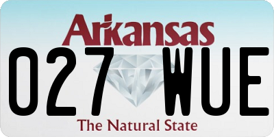 AR license plate 027WUE