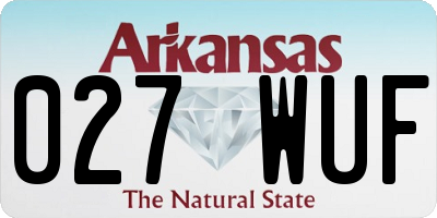 AR license plate 027WUF