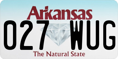 AR license plate 027WUG